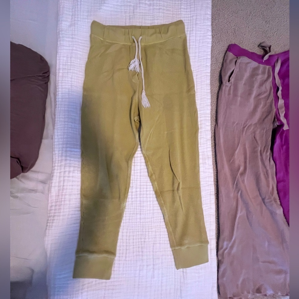 Back Beat Co. Yellow Thermal Joggers